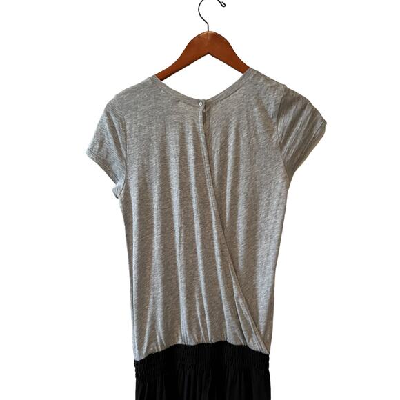 Splendid Mixed Media Color Block One Piece Jumpsuit in Black & Gray S - Picture 3 of 6